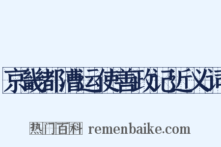京畿都漕运使善政记近义词是什么意思的图片